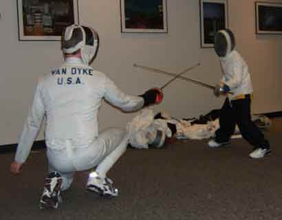 fencing with swords