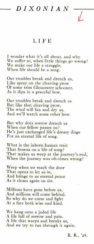 about life poem. reagan life poem